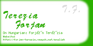 terezia forjan business card